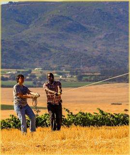 Ballonfahrt ber Paarl bei Kapstadt